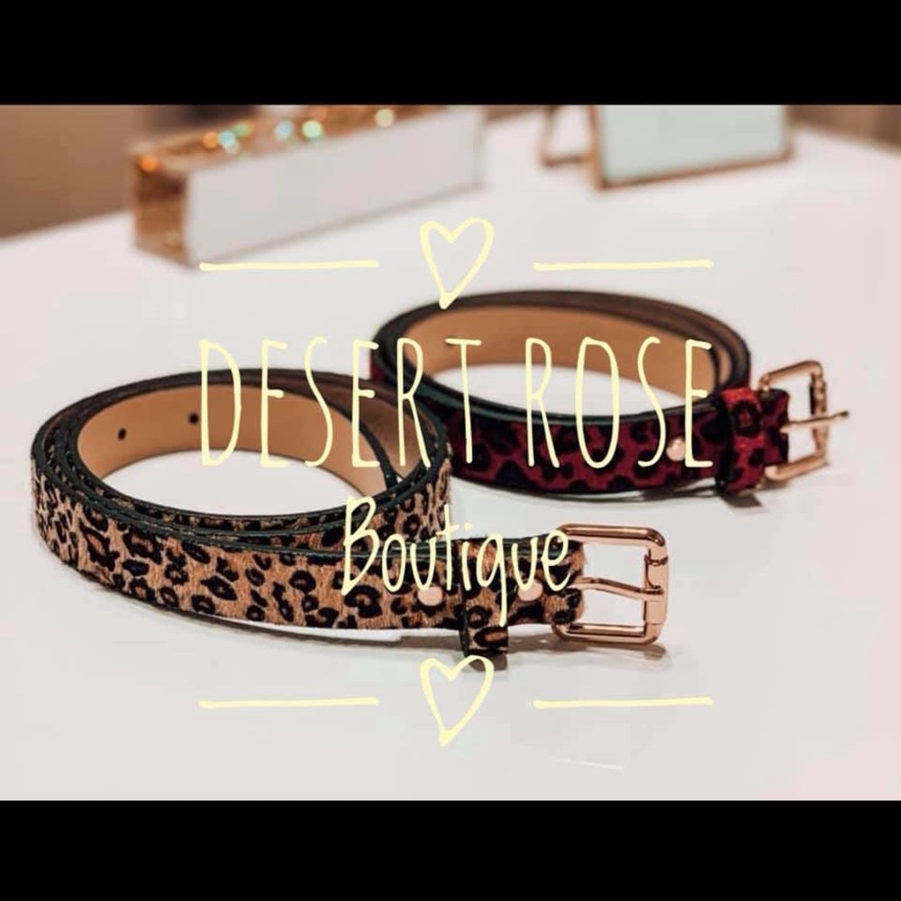 Leopard belts